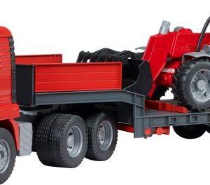 MAN TGA LKW Tieflader, Manitou Teleskop.