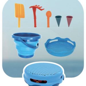 7 in 1 Falteimer Set blau